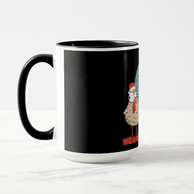 Mug Merry Cluckmas - Funny Christmas Holidays (Gauche)