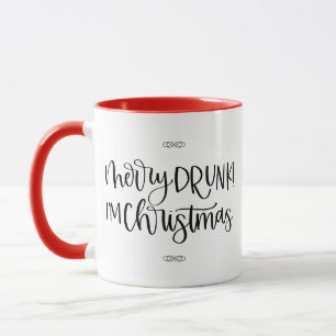 Mug Merry Drunk Je suis Noël   Drôle Humour de boisson
