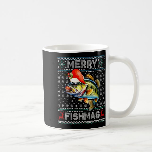 Mug Merry Fishmas Christmas Holiday Santa Fishing Xmas (Droite)