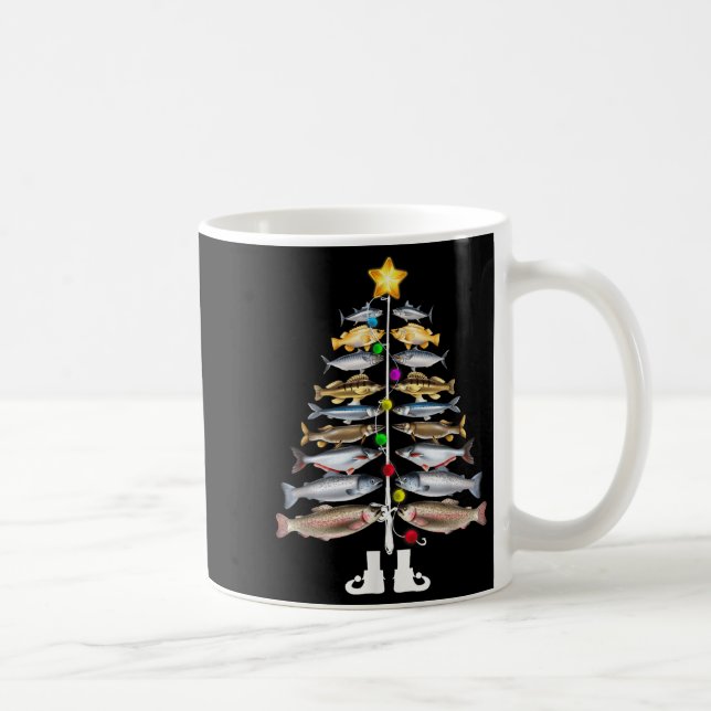 Mug Merry Fishmas Christmas Tree Funny Fishing  (Droite)