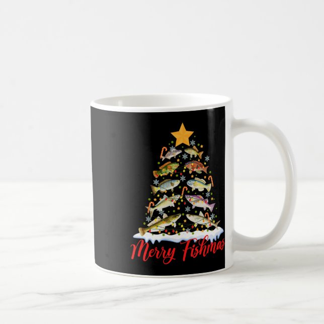 Mug Merry Fishmas Funky Christmas Tree Lights Fish Fis (Droite)