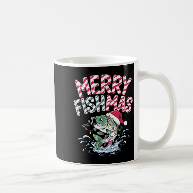 Mug Merry Fishmas Santa Fishing Lovers Funny Fisherman (Droite)
