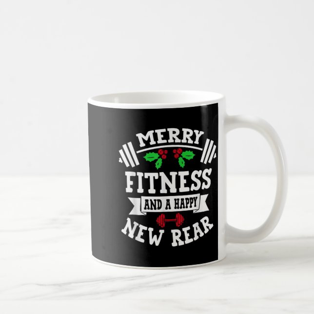Mug Merry Fitness And A Happy New Rear Funny Holidays  (Droite)