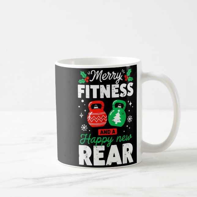 Mug Merry Fitness Happy New Rear Christmas Holiday Gym (Droite)