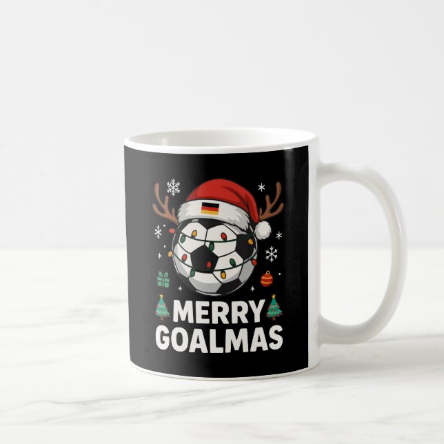 Mug Merry Goalmas - Funny Soccer Christmas (Droite)