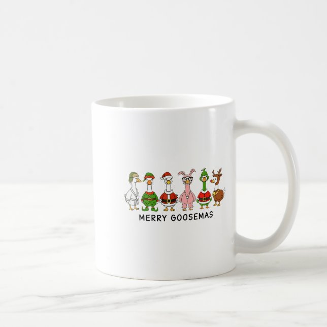Mug Merry Goosemas Funny Christmas Geese In Costumes  (Droite)