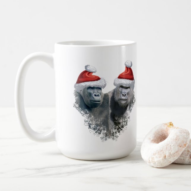 Mug Merry Gorilla Christmas (Avec donut)