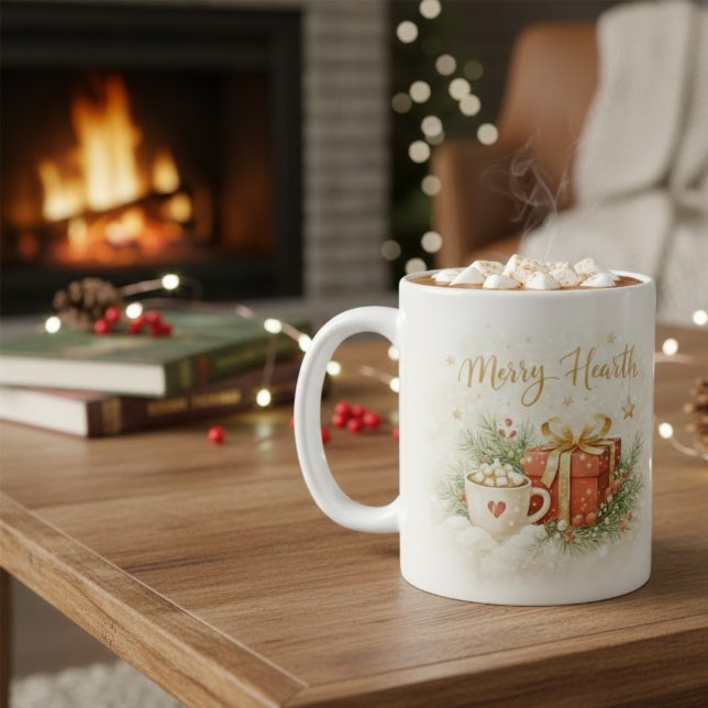 Mug Merry Hearth Noël - Cocoa Festive et Cadeau (Créateur téléchargé)