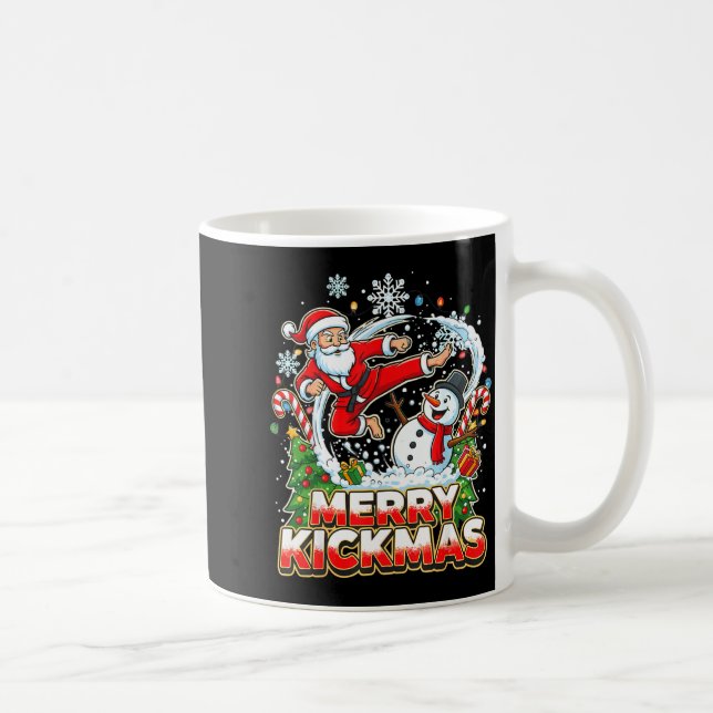 Mug Merry Kickmas Ugly Christmas Jiu Jitsu Funny Santa (Droite)