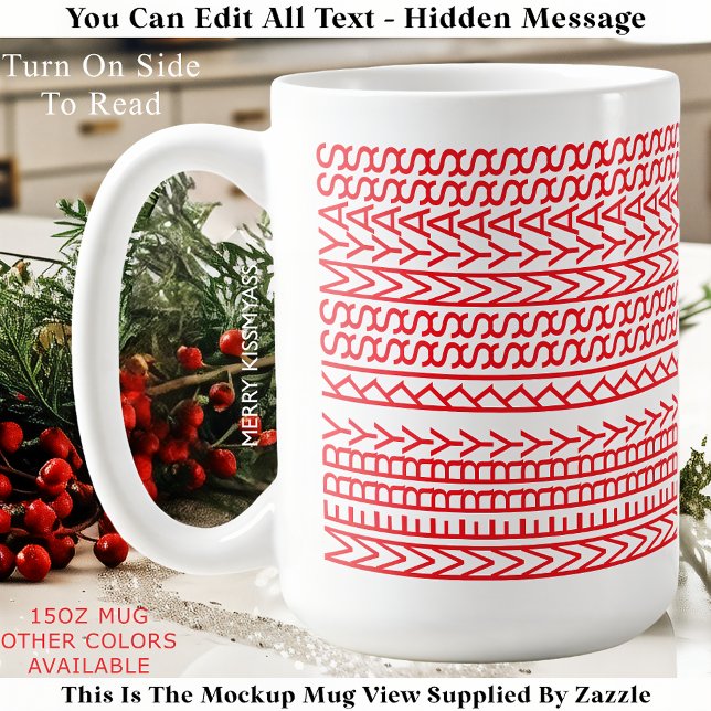 Mug Merry Kissmyass 160R Hidden Message Christmas  (Créateur téléchargé)