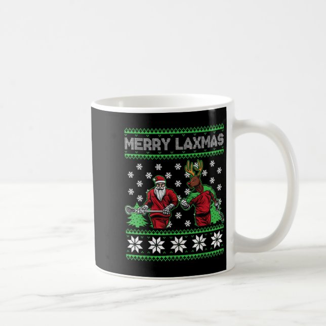 Mug Merry Laxmas Funny Christmas Lacrosse Player Holid (Droite)