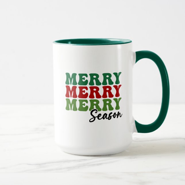 Mug Merry Merry Merry Saison - Retro Holiday Art (Droite)