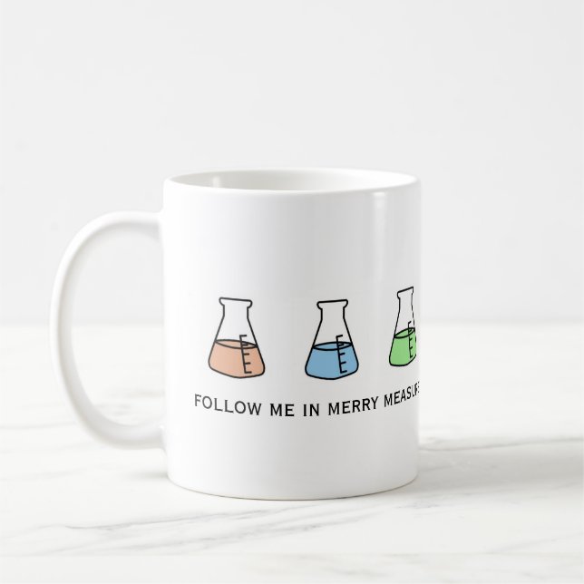 Mug Merry Mesure Chimie Science Erlenmeyer Vacances (Gauche)