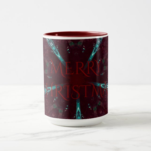 Mug Merry Rouge Turquoise Merry Noël Kaleidoscope (Centre)