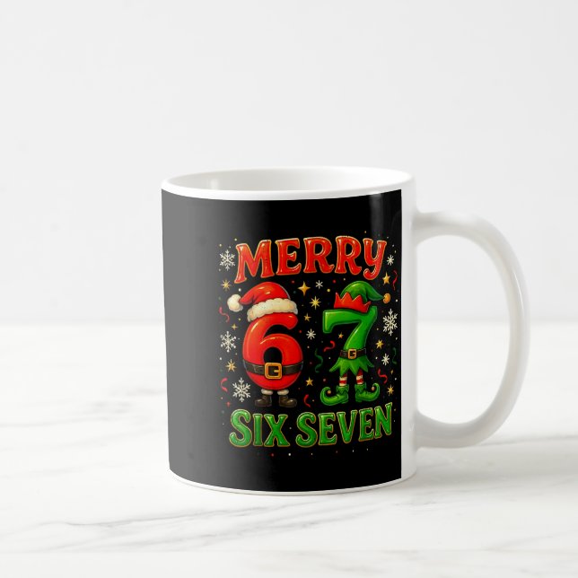 Mug Merry Six Seven Funny Meme 67 Christmas Couple Des (Droite)