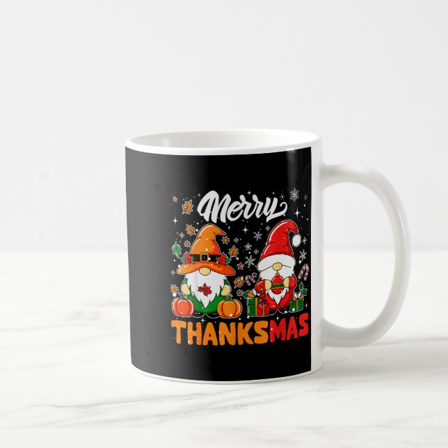 Mug Merry Thanksmas Funny Fall Thanksgiving Santa Gnom (Droite)