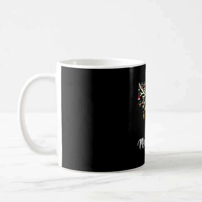 Mug Merry Woofmas Boston Terrier Reindeer Christmas Do (Gauche)