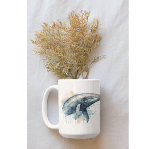 Mug Merveille de baleine à l'aquarelle