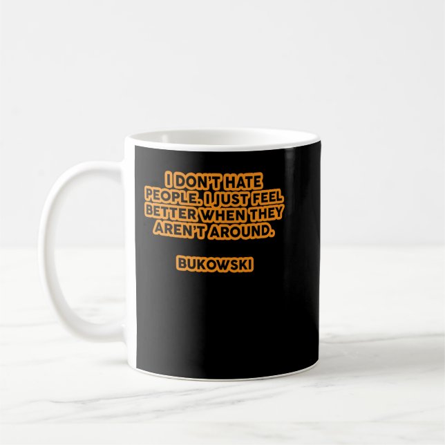 Mug Merveilleuse mémoire Charles Bukowski Cool Gif gra (Gauche)