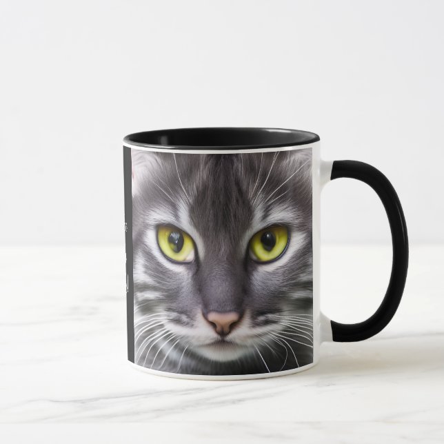 Mug Merveilleux chat en portrait - personnalisable (Droite)