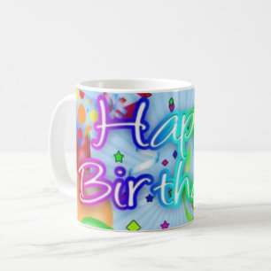 Mug merveilleux style Happy Birthday