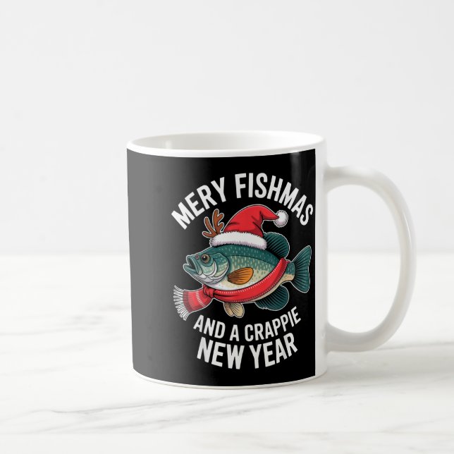 Mug Mery Fishmas And A Crape New Year Funny Fishing Ch (Droite)