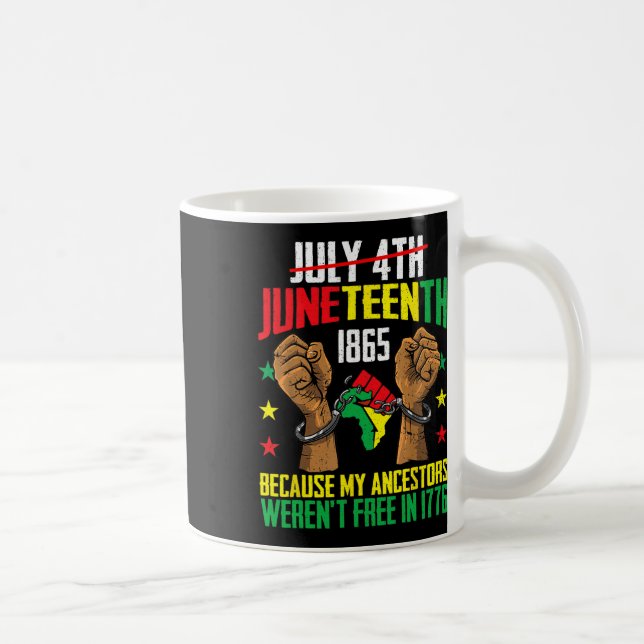 Mug Mes ancêtres n'étaient pas libres en 1776 (Droite)