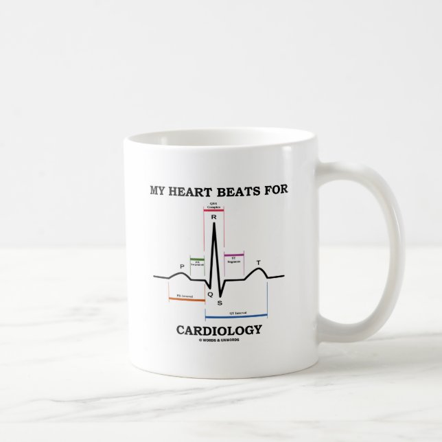Mug Mes battements de coeur pour la cardiologie (Droite)