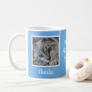 Mug Mes bébés ont des pattes photo bleu