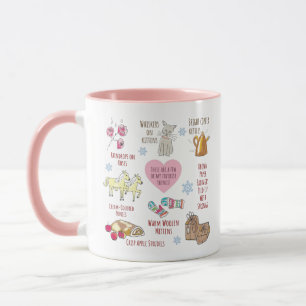 Mug Mes choses préférées Sound of Music Dessin à main 