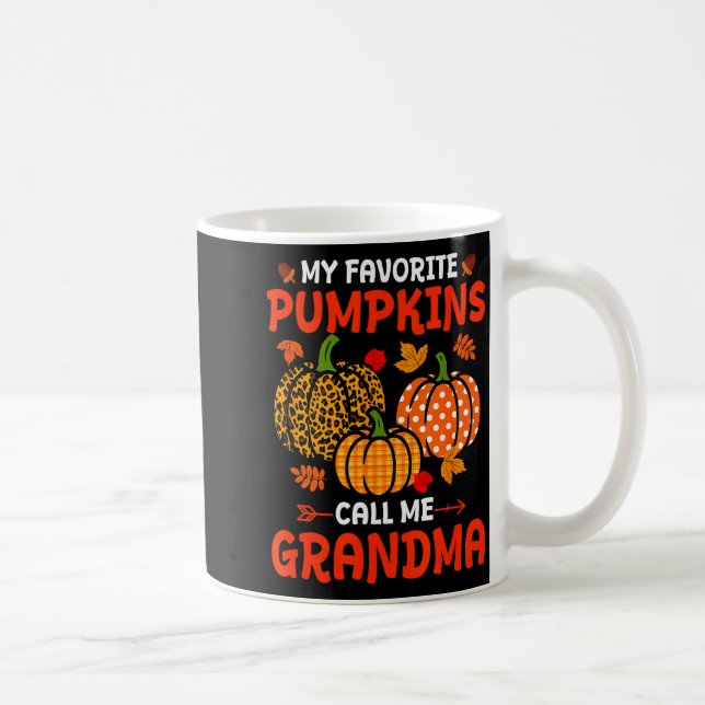 Mug Mes citrouilles préférées m'appellent grand-mère T (Droite)