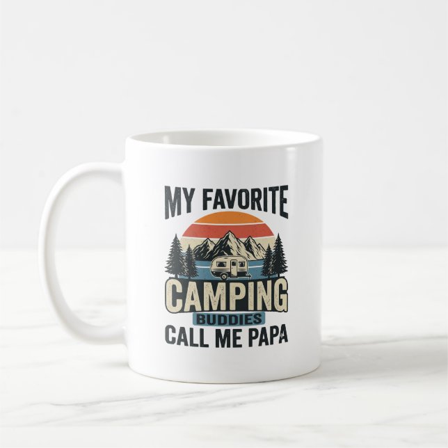 Mug Mes copains de camping préférés m'appellent Papa S (Gauche)