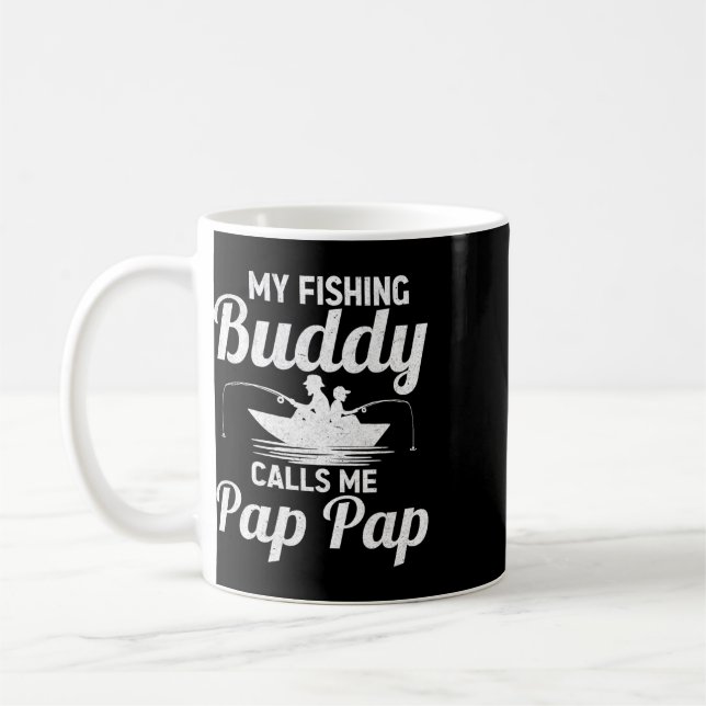 Mug Mes copains de pêche m'appellent Pap Pap Fête des  (Gauche)