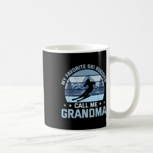 Mug Mes copains de ski préférés m'appellent Grand-mère
