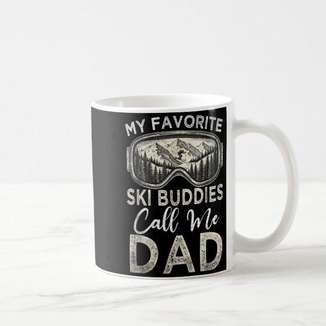 Mug Mes copains de ski préférés m'appellent Papa Vinta (Droite)
