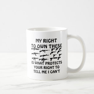 Mug Mes droites d'arme à feu protègent vos droites de