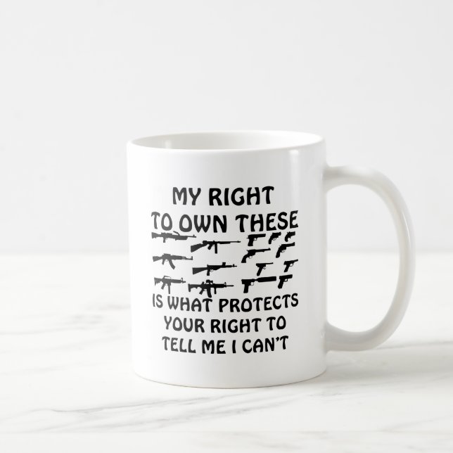 Mug Mes droites d'arme à feu protègent vos droites de (Droite)