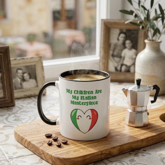 Mug Mes enfants, chef-d'œuvre italien, fierté de la fa (Créateur téléchargé)