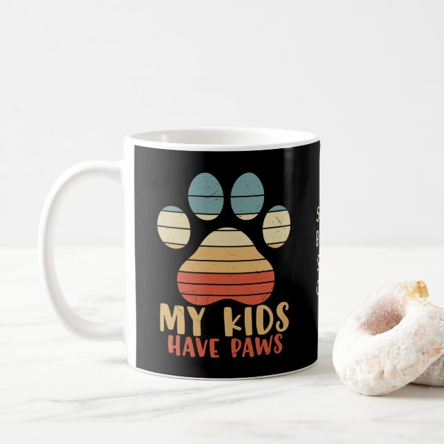Mug Mes enfants ont des pattes de café personnalisé Mu (Avec donut)
