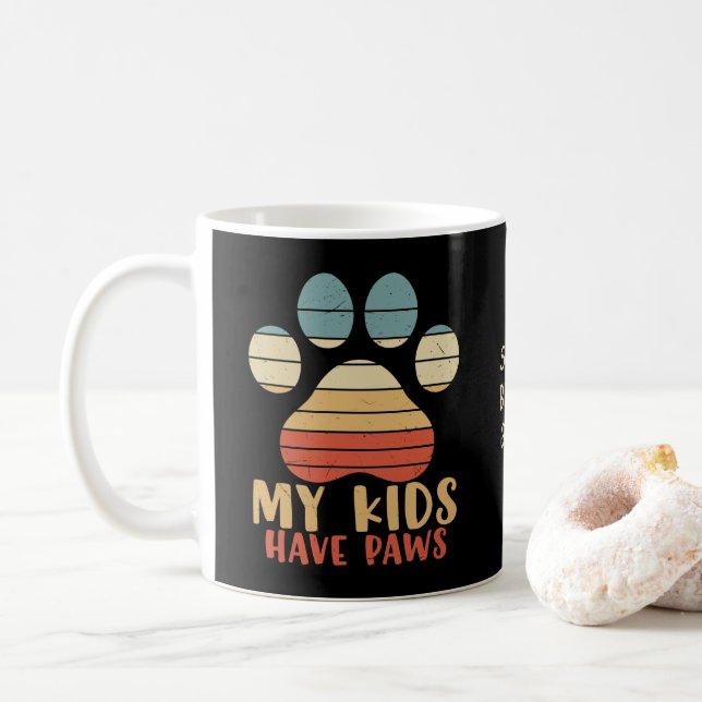 Mug Mes enfants ont des pattes de café personnalisé Mu (Avec donut)