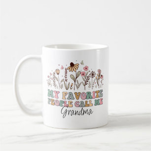 Mug Mes Gens Favoris M'Appelent Grand-Mère Floral