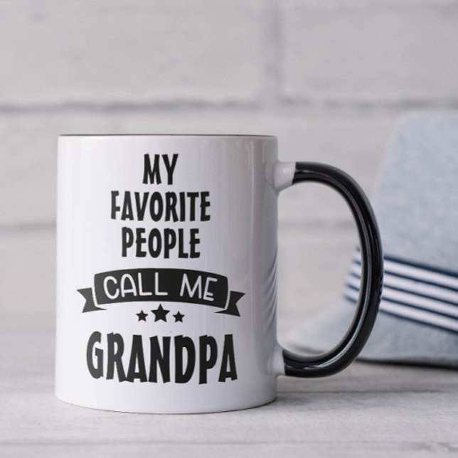 Mug Mes Gens Favoris M'Appelent Grand-Père (Favorite people call me grandpa coffee mug)