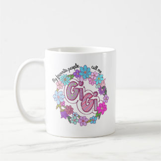 Mug Mes Gens Préférés M'Appelent Gigi Floral Wreath