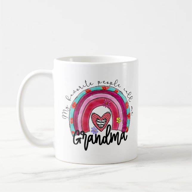 Mug Mes Gens Préférés M'Appelent Grand-Mère Arc-En-Cie (Gauche)