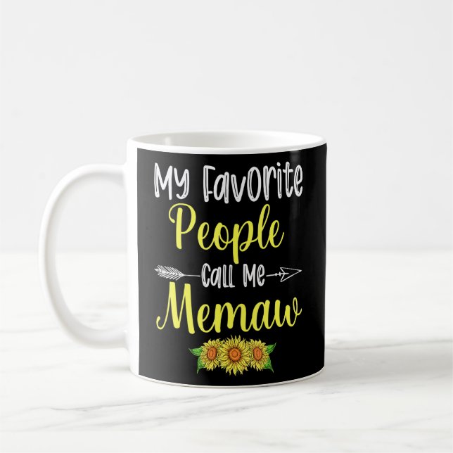 Mug Mes Gens Préférés M'Appelent Mémaw Tournesol Mères (Gauche)