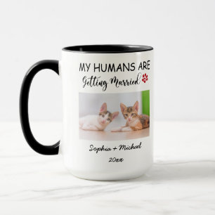 Mug Mes humains se marient – 2 Photo personnalisée de 