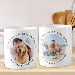 Mug Mes humains se marient Photo de chien Fiançailles<br><div class="desc">Célébrez votre fiançailles et offrez un mariage unique de chien enregistrer les dates avec cette photo personnalisée, et personnalisée 'My Humans Are Getting Married... Save The Date' tasse à café. Cette tasse à café photo mariage est parfaite pour les fêtes de fiançailles, et une alternative au chien enregistrer les cartes...</div>