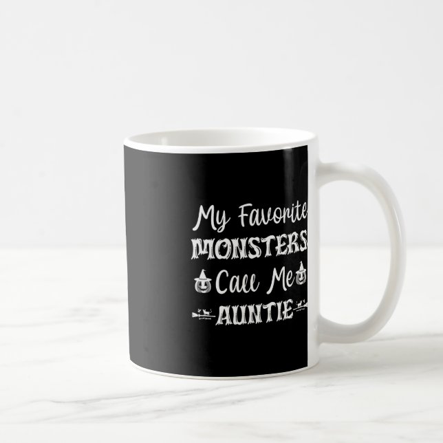 Mug Mes Monstres Favoris M'Appelent Tante Fun Chat Tan (Droite)
