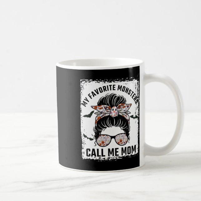 Mug Mes monstres préférés Appelez-Moi Maman Messy Bun  (Droite)