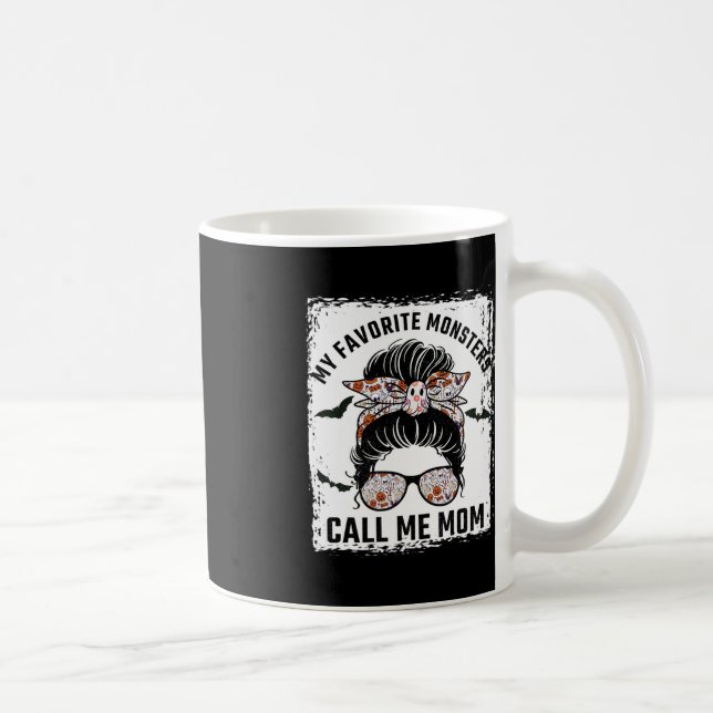 Mug Mes monstres préférés Appelez-Moi Maman Messy Bun  (Droite)